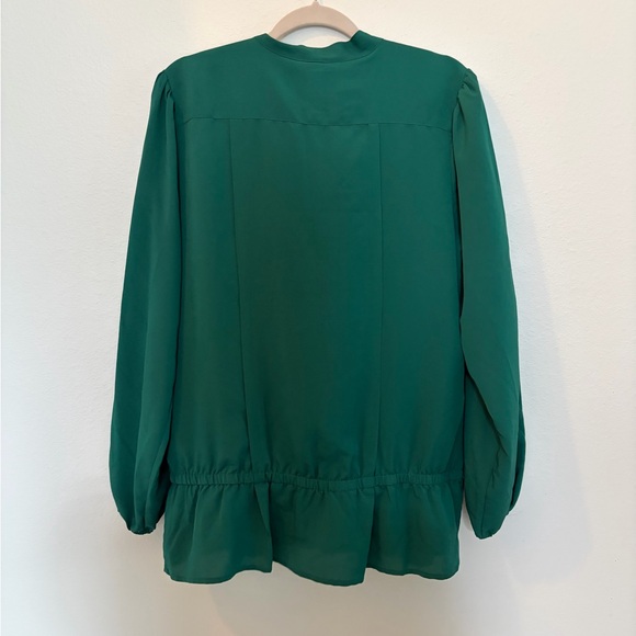 Bisou Bisou Teal Button-Down Blouse - Picture 4 of 4